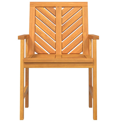 Dining Chair 8 pcs Natural Solid Acacia Wood