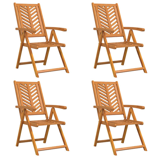 Garden Chair 4 pcs Brown Solid Acacia Wood