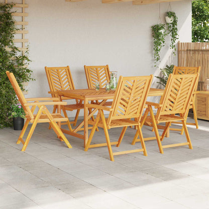 Garden Chair 6 pcs Brown Solid Acacia Wood