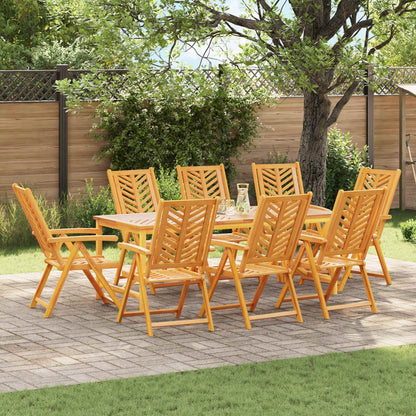 Garden Chair 8 pcs Brown Solid Acacia Wood