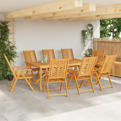 Garden Chair 8 pcs Brown Solid Acacia Wood