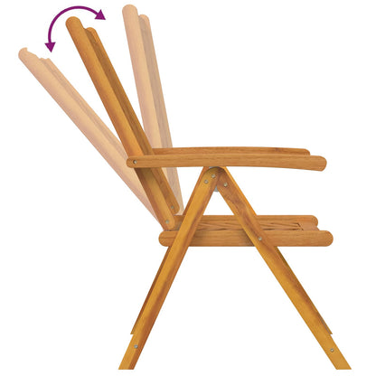 Garden Chair 8 pcs Brown Solid Acacia Wood