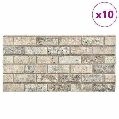 Wall Panels 10 pcs Sand 100 x 50 cm EPS Foam