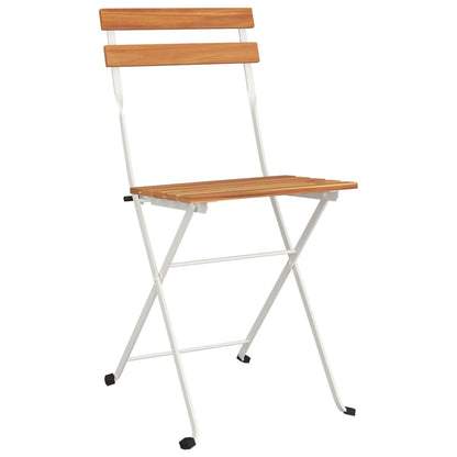Folding Bistro Chair | Set of 4 | Natural wood