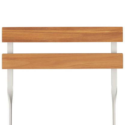 Folding Bistro Chair | Set of 4 | Natural wood