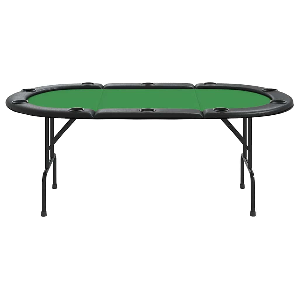 10-Player Folding Poker Table Green 81.1"x41.7"x29.9