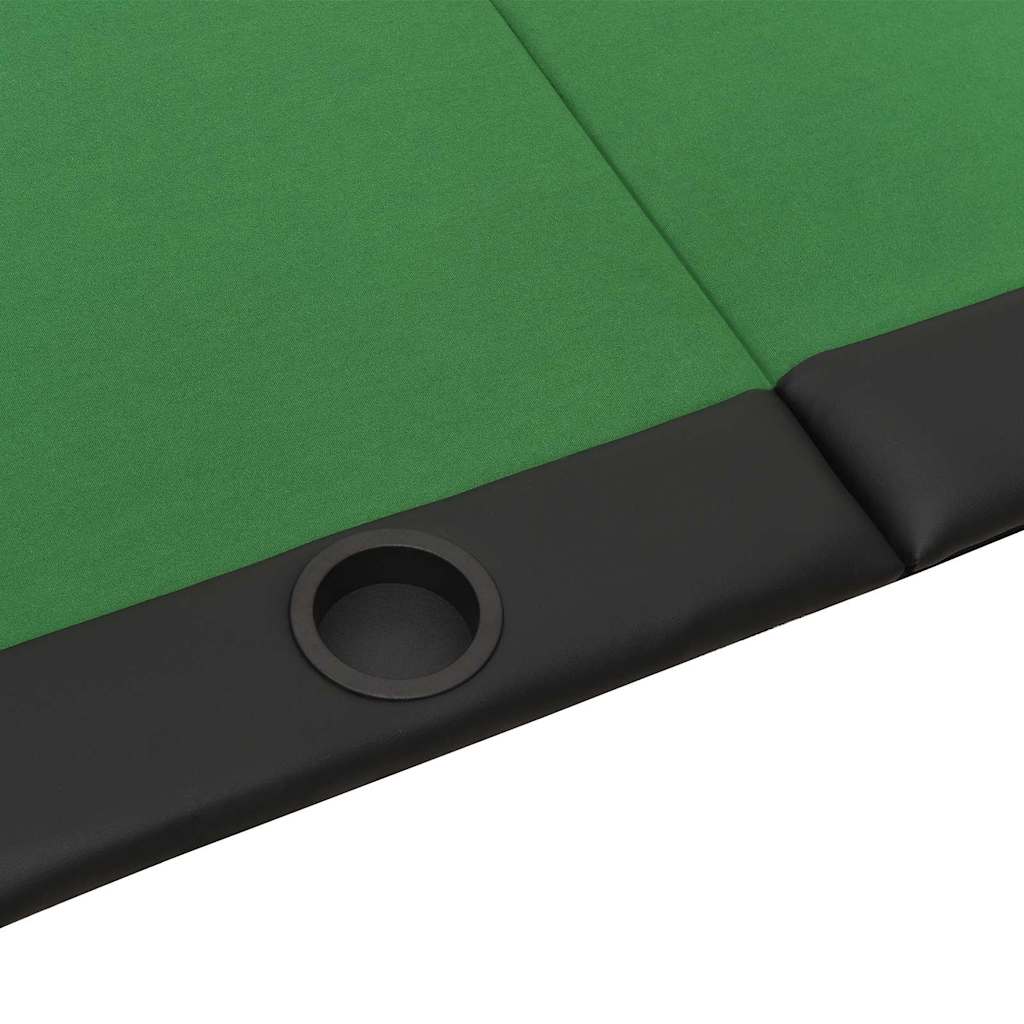 10-Player Folding Poker Table Green 81.1"x41.7"x29.9
