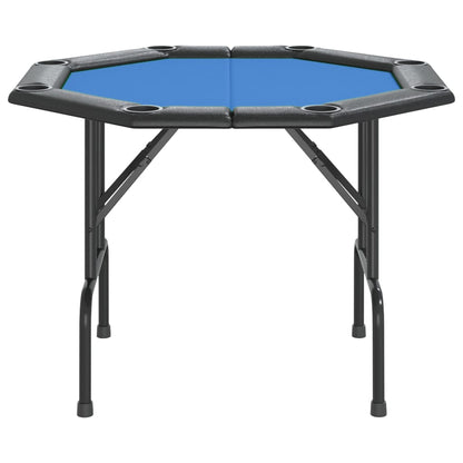 8-Player Folding Poker Table Blue 42.5"x42.5"x29.5
