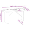 10-Player Poker Table with Chip Tray Blue 160x80x75 cm