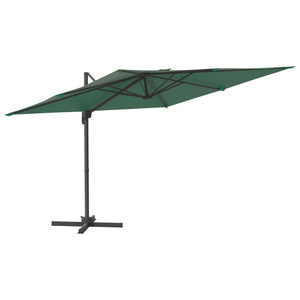 Cantilever Umbrella with Aluminium Pole Green 300x300 cm