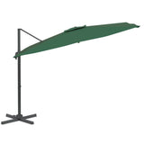 Cantilever Umbrella with Aluminium Pole Green 300x300 cm