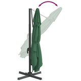 Cantilever Umbrella with Aluminium Pole Green 300x300 cm