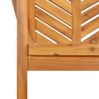 Garden Dining Chair | Set of 2 | Natural Acacia | Solid Acacia Wood