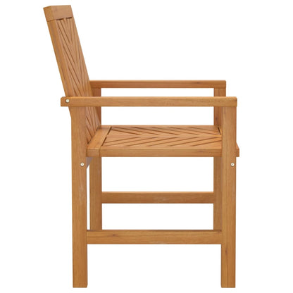 Garden Dining Chair | Set of 3 | Natural wood | Solid acacia wood