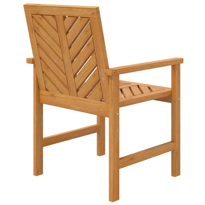 Garden Dining Chair | Set of 3 | Natural wood | Solid acacia wood