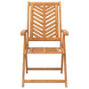 Reclining Garden Chairs 3 pcs Solid Wood Acacia