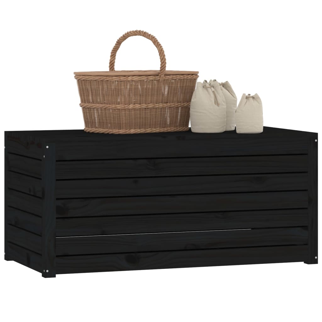 Garden Box Black 101x50.5x46.5 cm Solid Wood Pine