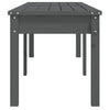2-Seater Garden Bench Grey 159.5x44x45 cm Solid Wood Pine