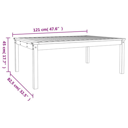 Garden Table 121x82.5x45 cm Solid Wood Douglas