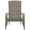 Garden Adirondack Chair Grey Poly Rattan