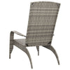 Garden Adirondack Chair Grey Poly Rattan