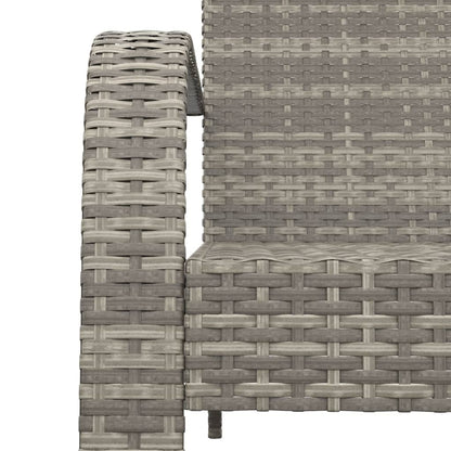 Garden Adirondack Chair | Grey | Poly rattan, powder-coated steel