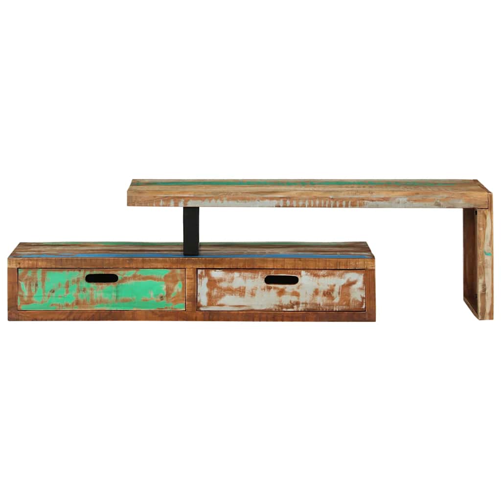 vidaXL TV Stand Multicolor Solid Reclaimed Wood Medium TV Stand