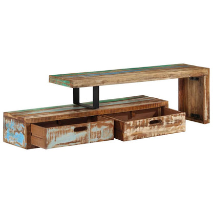 vidaXL TV Stand Multicolor Solid Reclaimed Wood Medium TV Stand