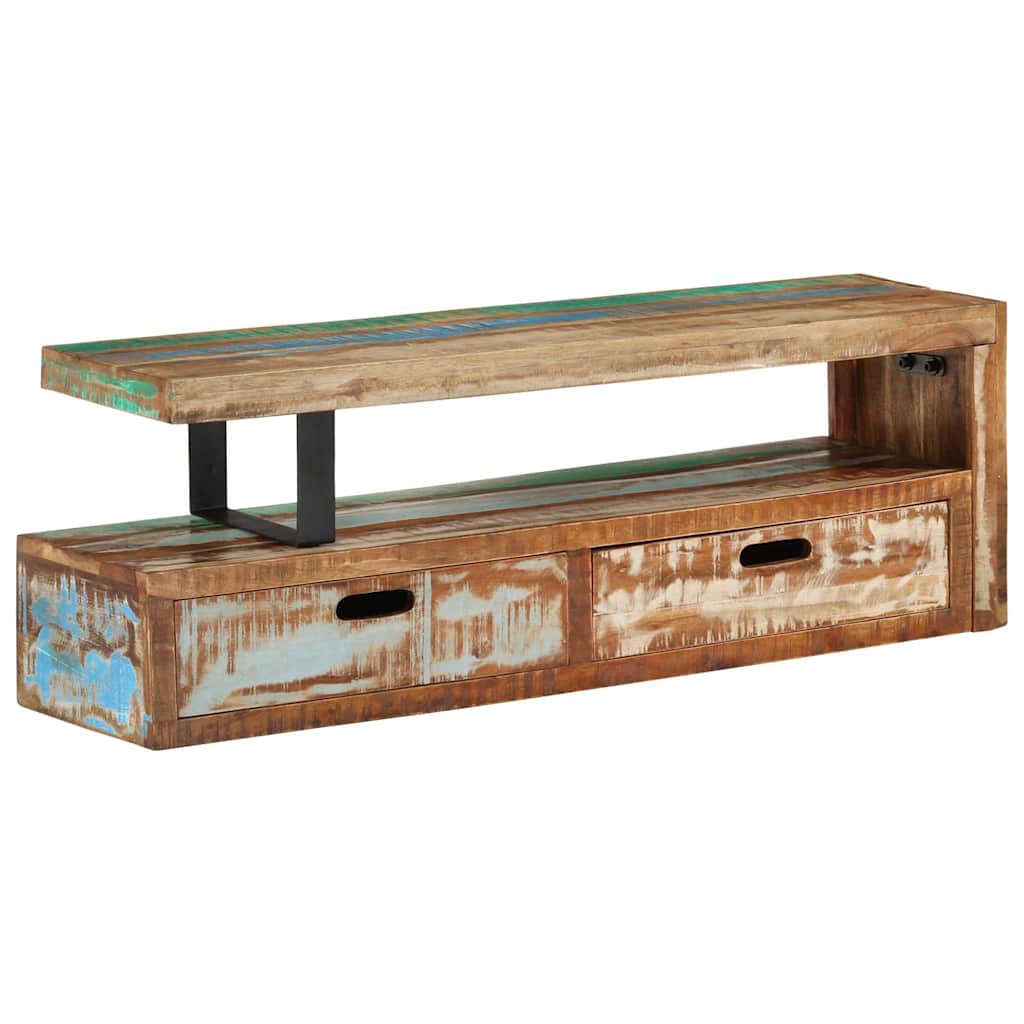 vidaXL TV Stand Multicolor Solid Reclaimed Wood Medium TV Stand