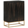 Sideboard Black 55x34x75 cm Solid Wood Mango and Iron