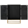 Sideboard Black 55x34x75 cm Solid Wood Mango and Iron