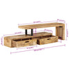TV Stand (118-200)x30x40 cm Solid Wood Mango