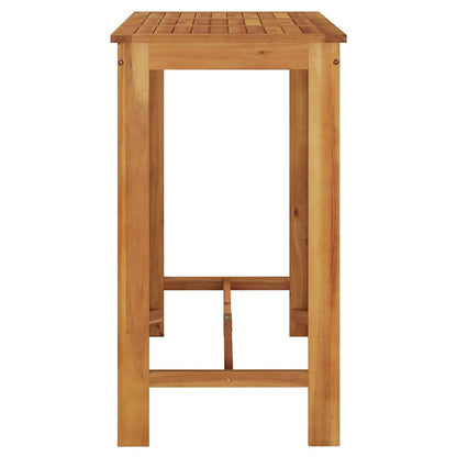Garden Bar Table Natural Wood Solid Acacia Wood 47.2x23.6x41.3 in