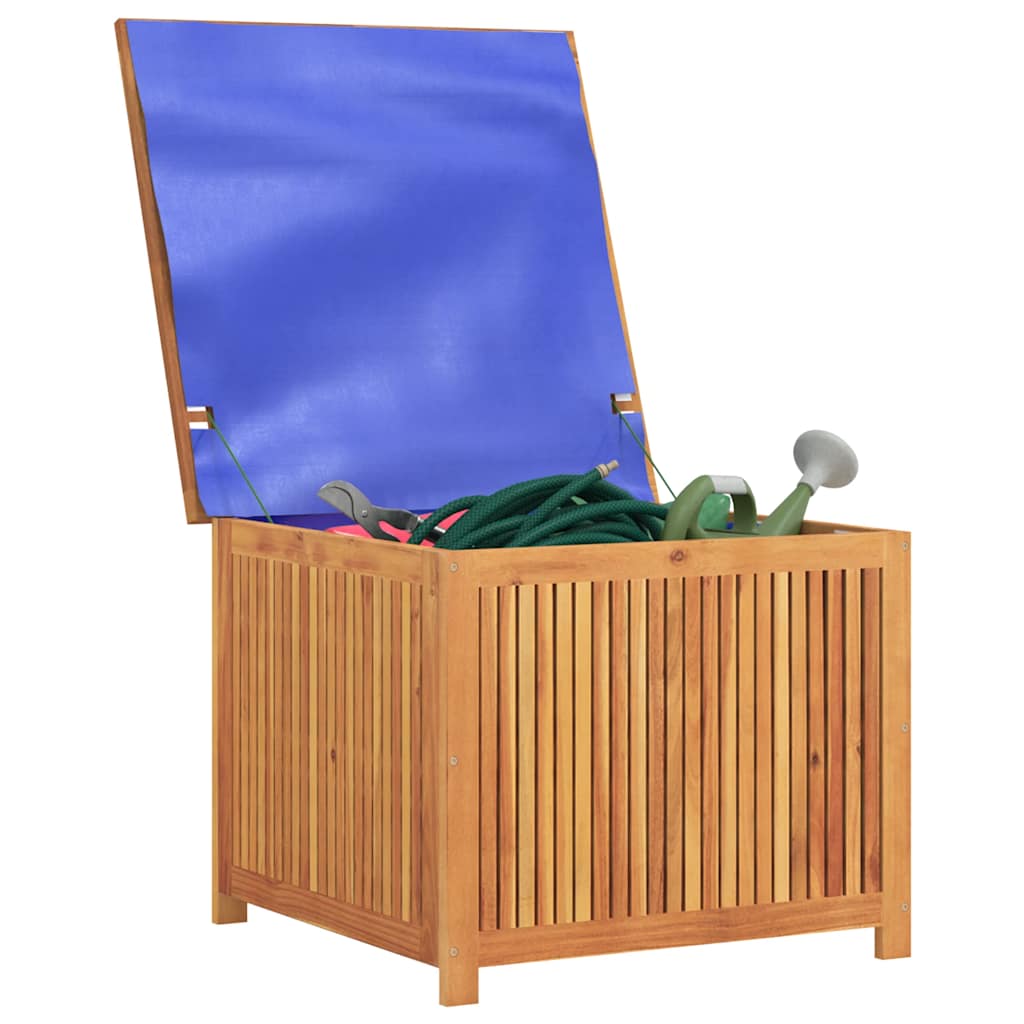 Garden Storage Box Natural Wood Solid Acacia Wood 29.5x29.5x22.8 in
