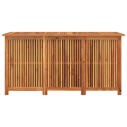 Garden Storage Box Brown Solid Acacia Wood Large