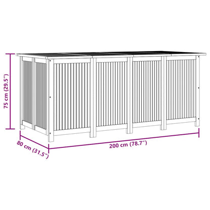 Patio Storage Box 78.7"x31.5"x29.5" Solid Wood Acacia