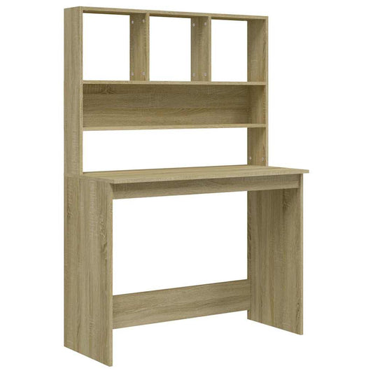 Desk | Sonoma oak | Engineered wood | 102x45x148 cm | Desk | Rectangular