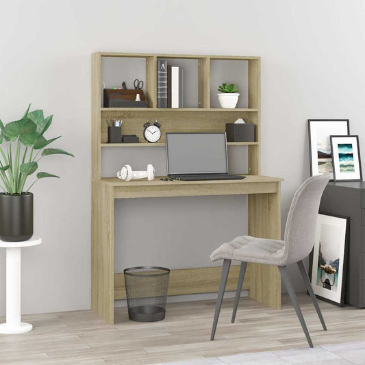 Desk | Sonoma oak | Engineered wood | 102x45x148 cm | Desk | Rectangular