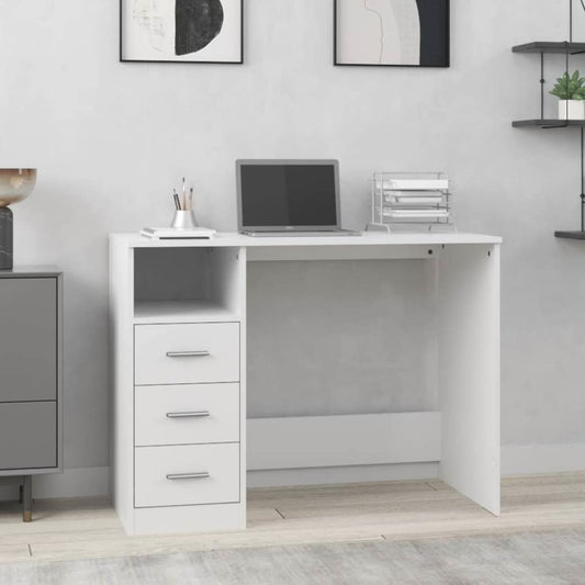 Desk | White | Engineered wood | 102 cm x 50 cm x 76 cm | Desk