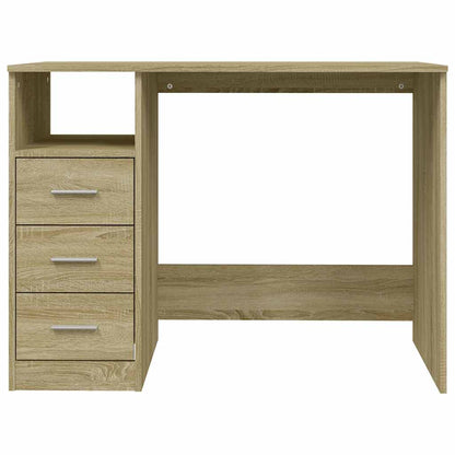 Desk with Drawers Sonoma Oak 102x50x76 cm Engineered Wood
