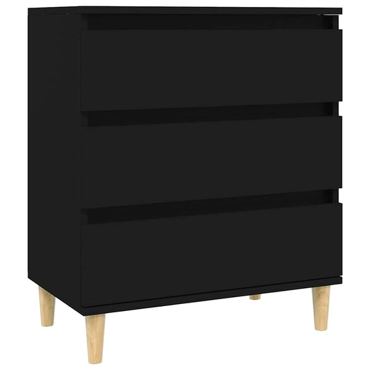 Sideboard | Black | Engineered wood, Solid eucalyptus wood | Medium