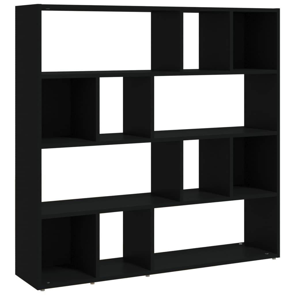 Book Cabinet/Room Divider Black 41.3"x9.4"x40.2"