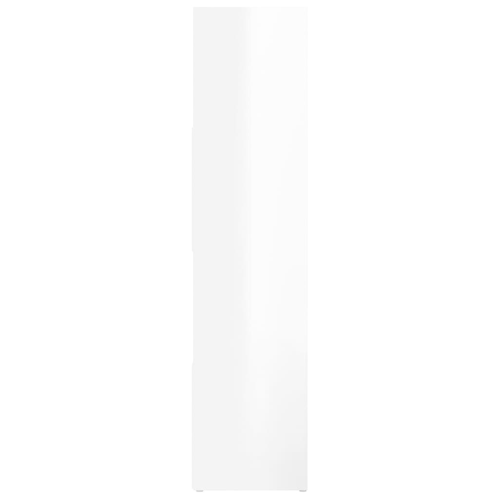 Book Cabinet/Room Divider High Gloss White 105x24x102 cm
