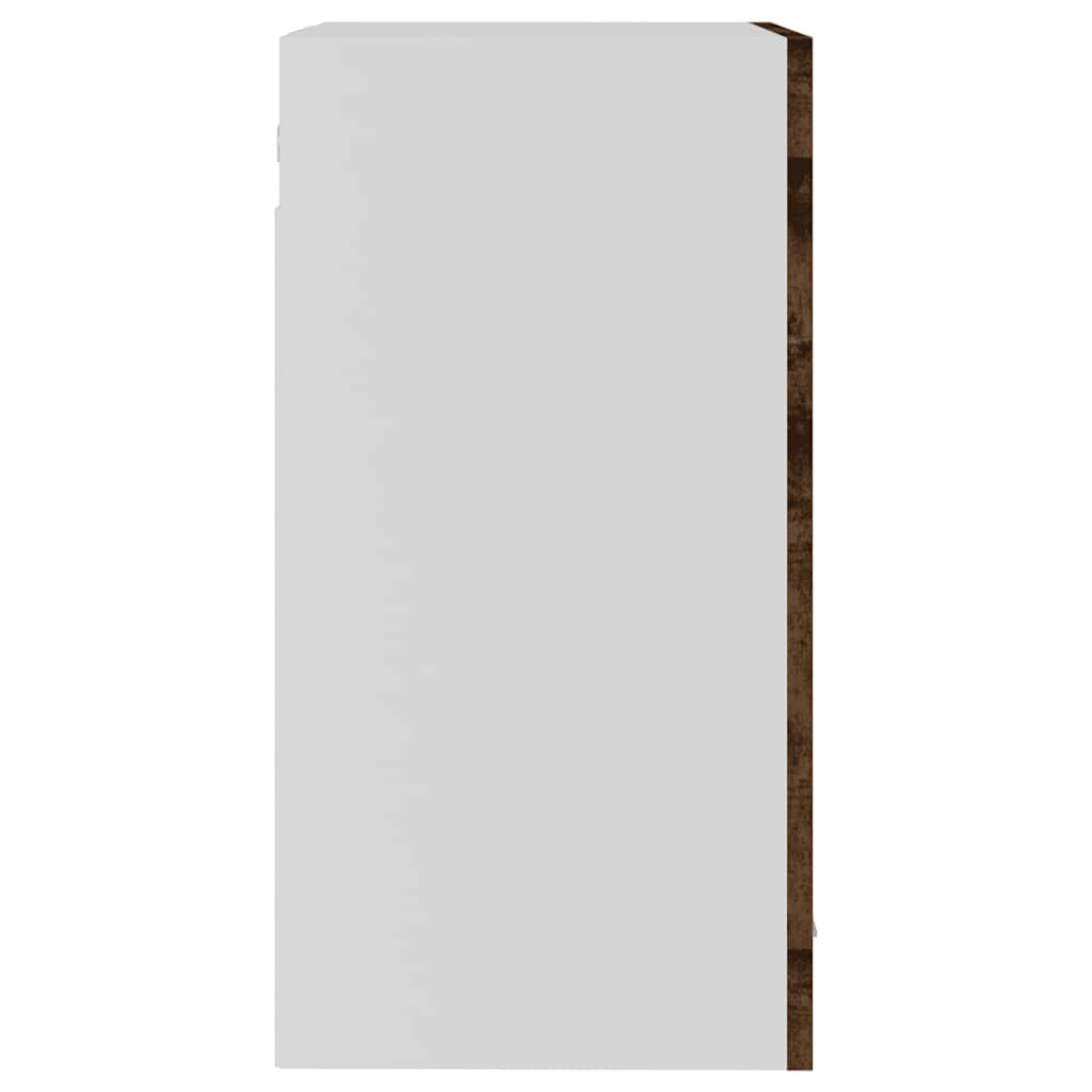 Hanging Glass Cabinet Lyon Smoked Oak 40x31x60 cm Engineered Wood