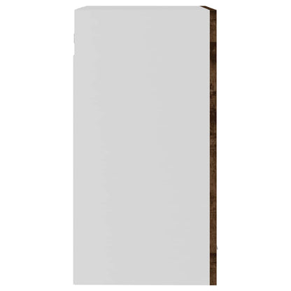Hanging Glass Cabinet Lyon Smoked Oak 40x31x60 cm Engineered Wood