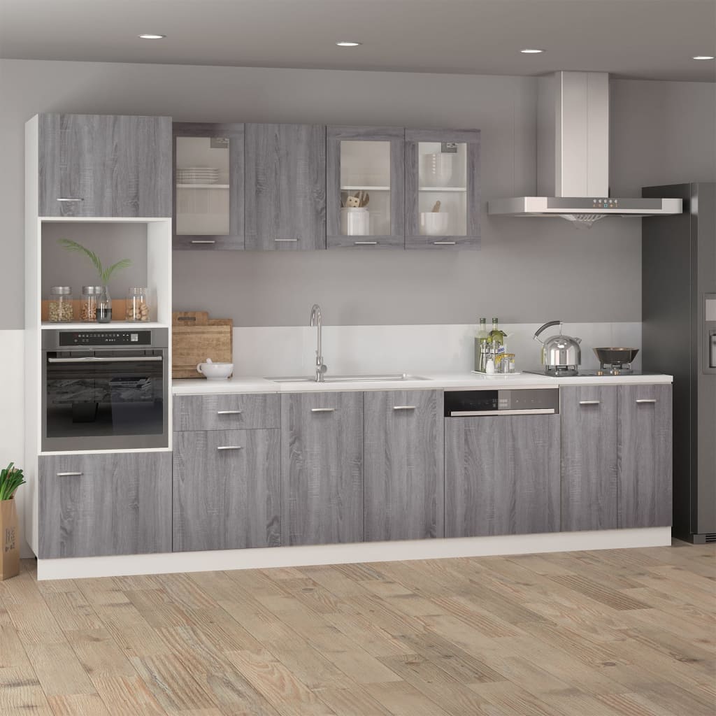 Hanging Cabinet Lyon Grey Sonoma 39.5x31x60 cm Engineered Wood