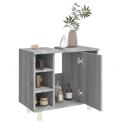 Bathroom Cabinet Grey Sonoma 60x32x53,5 cm Engineered Wood