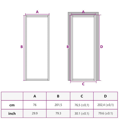 Interior Door Black 76x201.5 cm Tempered Glass&Aluminium