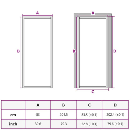 Interior Door Black 83x201.5 cm Tempered Glass&Aluminium
