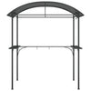 BBQ Gazebo with Side Shelves Anthracite 86.6"x45.3"x90.6" Steel